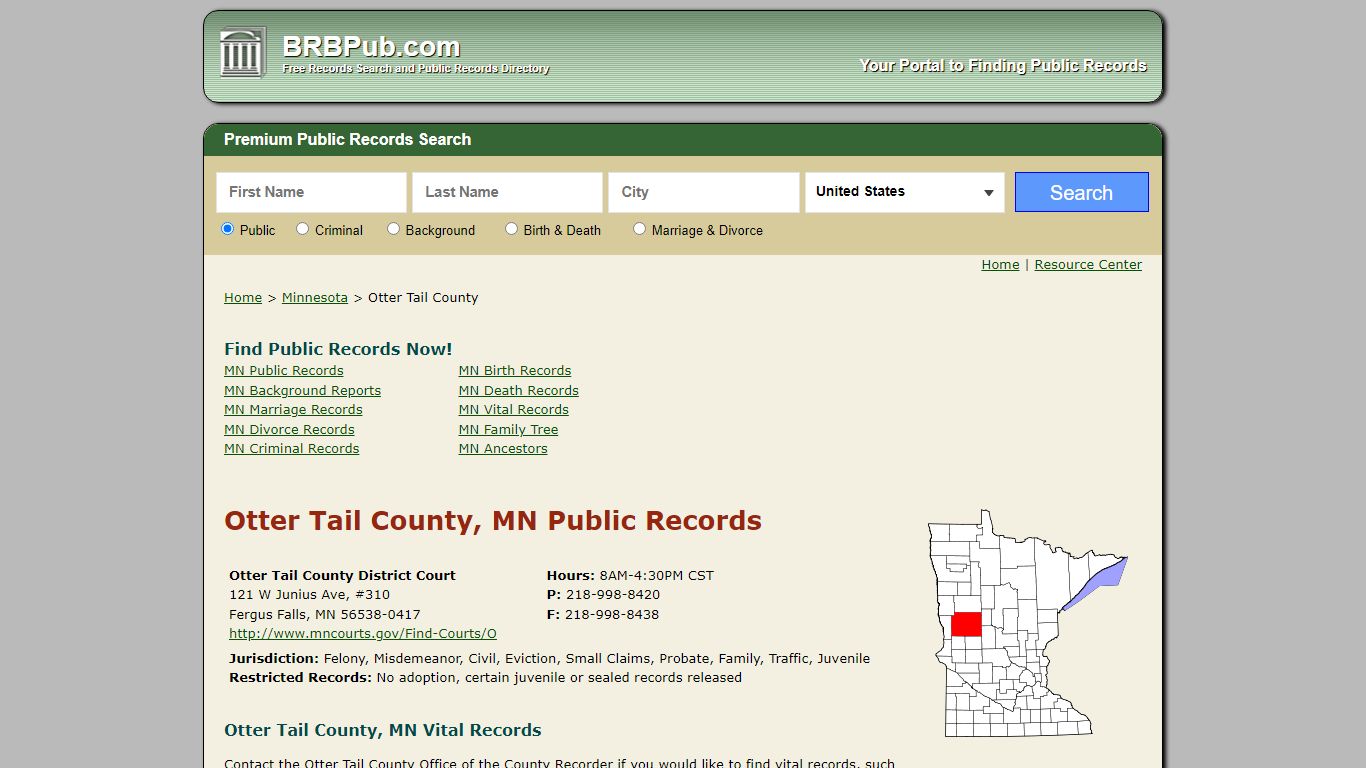 Otter Tail County Public Records | Search Minnesota Government Databases